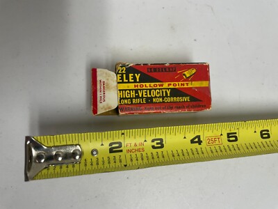 VTG Eley-Kynoch Box 22 LR Hollow Point Cartridges Red Rabbit Ammunition Empty