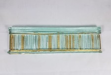 Artistic Glass Tile clear Gold Border 3.5 x 12