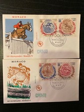 lot De 2 Enveloppes 1er Jour Monaco Lot XX Olympiades Munich 72