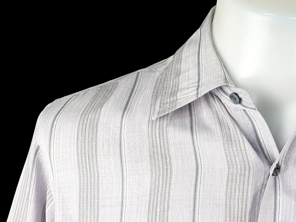 CAMISA DE NOCHE LYLE & SCOTT COLLECTION Para Hombre Gris Rayas L/S - L - 46" - PVP £69 Foto 2 de 4