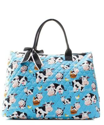 NGIL Cow In Town Overnight Tote Bag