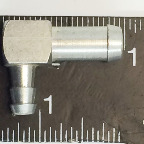 3/8" - 90 Degree Hose Barb TO 1/4" Male Aluminum Fitting - Bild 1 von 6