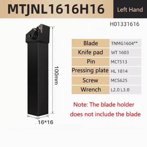 MTJNR MTJNL 1616H16 2020K16 2525M16 3232P16 Lathe Turning Tool Holder Boring Bar - Picture 15 of 17