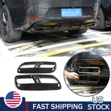 Black Steel Exhaust Pipe Tail Throat Cover Trim For LR Range Rover Sport 23+ US