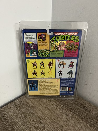 TMNT Metallic Foot Soldier, Carded, Unopened 10-back MOC W/ Case - Picture 2 of 8