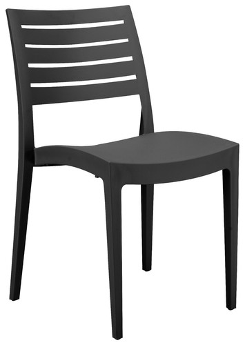 Indoor Outdoor Ladder Back Poly Dining Chairs (2 pc) Mfg Italy Stacks 9 Colors - Picture 21 of 32