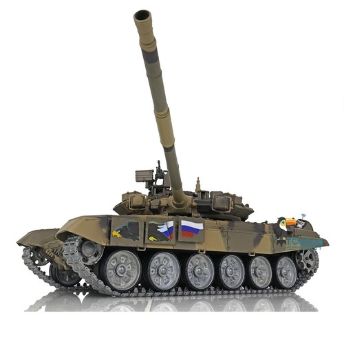 2.4G Henglong 1/16 Russland T90 RC RTR Tank 3938 360°Turret Metall Straßenräder - Bild 10 von 12