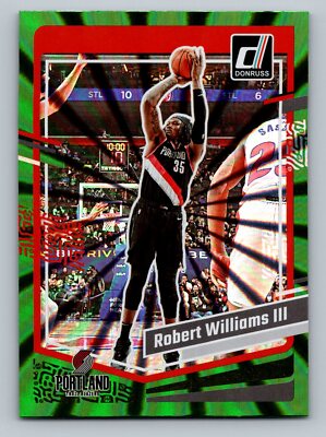 2023-24 Donruss #81 Robert Williams III Green Laser Holo | eBay