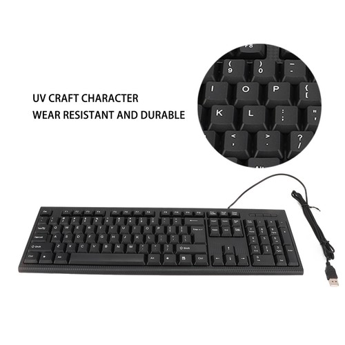 CMK858 USB Keyboard And Mouse Set 104 Keys Computer Keyboard 1600DPI Mouse For - Picture 21 of 24