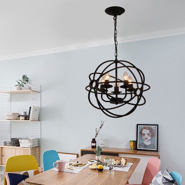 Metal Orb Chandelier Lamp Round Hanging Fixture Globe Cage Ceiling Pendant Light For - Metal Orb Pendant Light Metal Orb Chandelier Lamp Round Hanging Fixture Globe Cage Ceiling Pendant Light For - Metal Orb Pendant Light