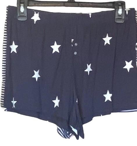 Jenni Women's 2-Pack Core Lounge Boxer Pajama Shorts, Blue Star, Blue Stripe XS - Picture 2 of 5