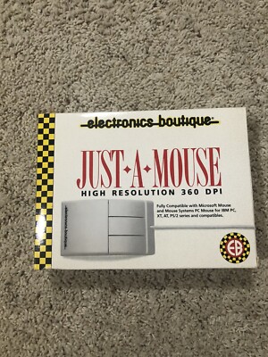 ELECTRONICS BOUTIQUE VINTAGE MOUSE BOXED IBM PC  Just A Mouse 