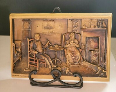''IVOREX'' ''THE OLD FOLKS AT HOME'' WALL HANGING MADE IN ENGLAND