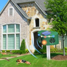 1/2 PK Animal Repeller Ultrasonic Solar Power Outdoor Pest Cat Mice Deer Sensor