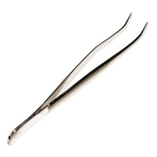 Professional Stamp Tongs Bent Spade Tip Tweezers Lighthouse Deluxe 4.75 " 12cm