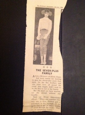 L1-8 Ephemera 1963 Picture Angela Buckley Ilford Eleven Plus