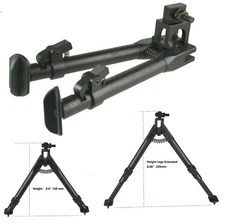 6" to 9" 7.62 Bayonet Mount Bipod Adjustable, Lock Washer, Screw, Aluminum Black