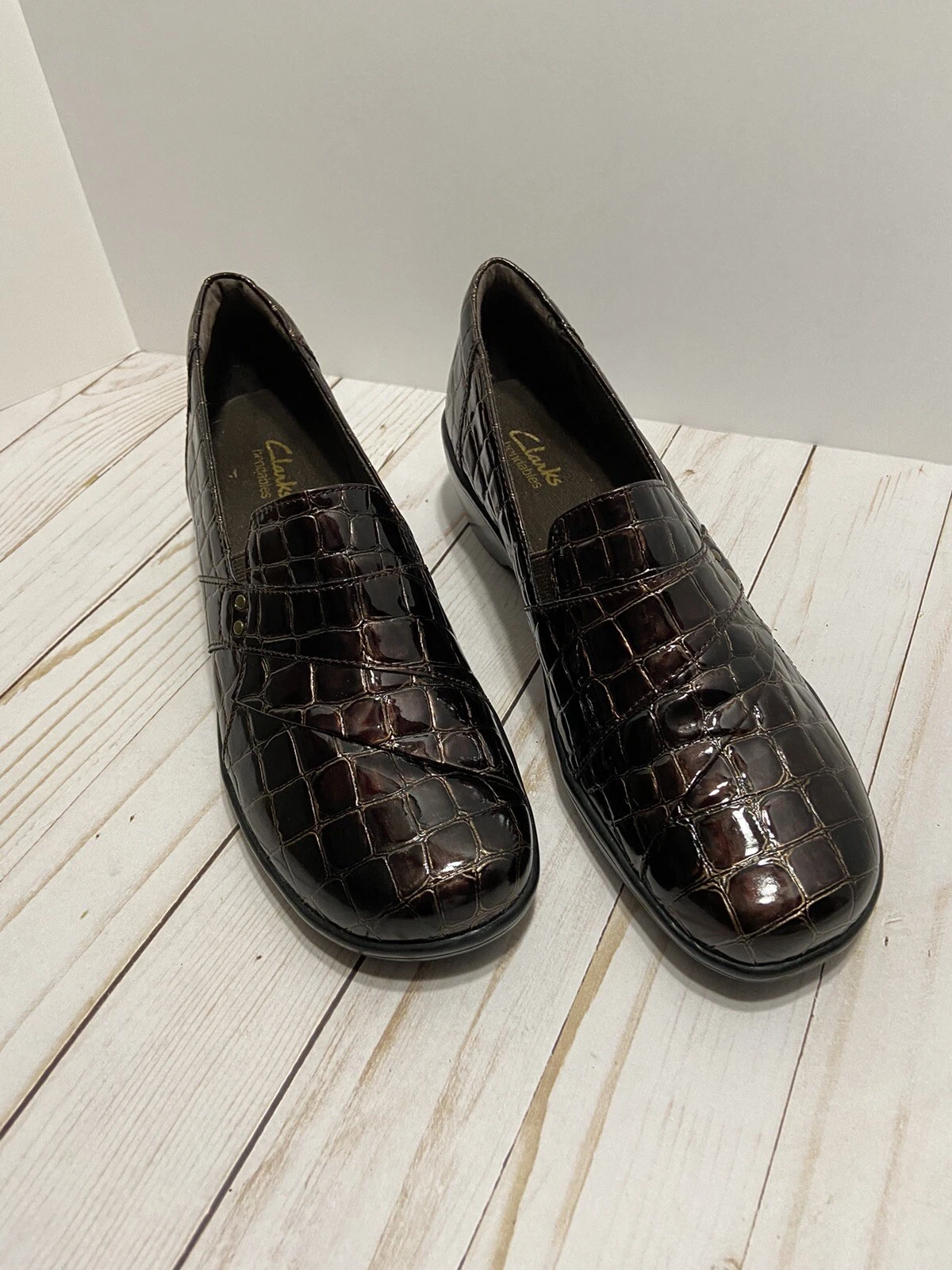 mocassino clarks piegables 9 marrone testurizzato