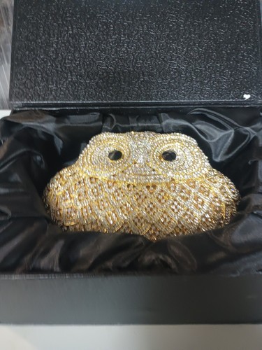 Kate Landry Luxury Crystal Embellished Owl Clutch Bag - Picture 17 of 18