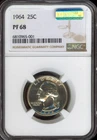 1964 Proof Washington Silver Quarter 25C NGC PF68 MAC Quality