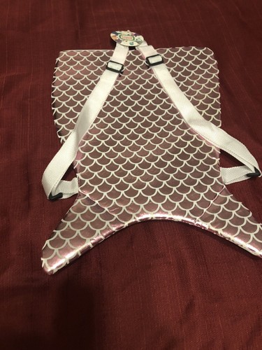 Mermaid Tail Shimmer Mini Back Pack Bag Zippered Light Pink Beach Party Favor - Picture 3 of 6