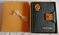 Vintage Diary Montgomery Ward 5-Year Diary Black Gold Gilded Edges 1940 Unused