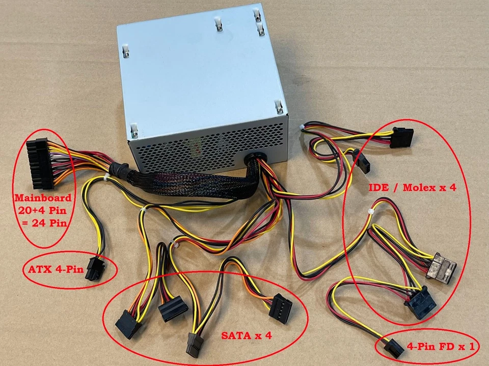 ATX Power Supply for eMachines, Gateway Desktop Computer - Image 3 of 4