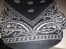 Motorcycle Wrap Biker Du black bandana Paisley Doo Rag Head Skull Cap BRIM 362