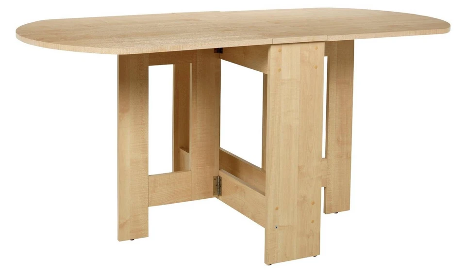Folding 4 - 6 Seater Table - Light Oak Effect