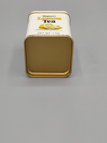 Vintage Wagner's Lemon Tea Tin 1 Oz. Full Great Graphics And Colors Tea Old - Picture 6 of 7