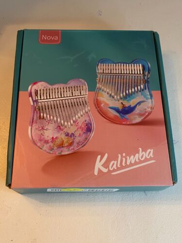 Kalimba 17 Keys Thumb Piano Transparent Acrylic Tuning Hammer Musical Instrument - Picture 2 of 4