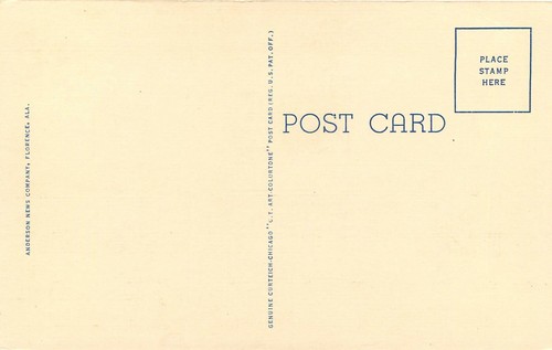 Linen Postcard Wheeler Dam, Muscle Shoals, Florence, Sheffield & Tuscumbia AL - Picture 2 of 2