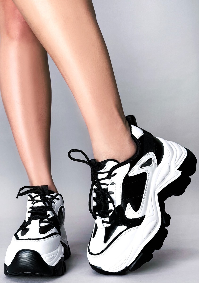 NEW Berness - DYLAN Wave House Black Platform Sneakers | eBay