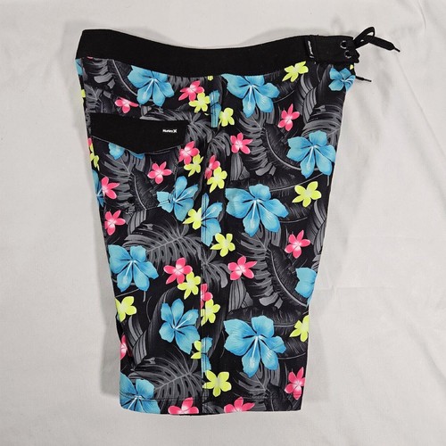 HURLEY BOARDSHORTS | SWIM SHORTS | Black Floral | 9" INSEAM | BOYS XL - Picture 4 of 6