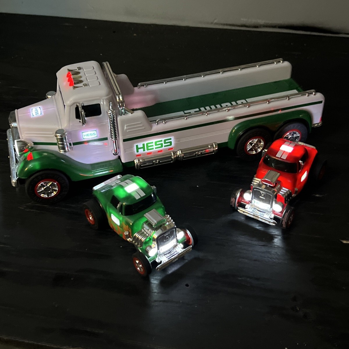 Hess Flatbed Truck With Hot Rod Cars
