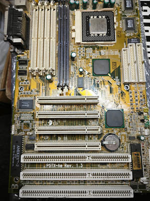 Socket 7 ATX SET ECS P5TX-Ae Motherboard (430TX) CPU & 128 MB + Bonus
