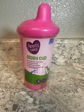 Parents choice 2pk NO SPILL sippy cups 9oz, PINK