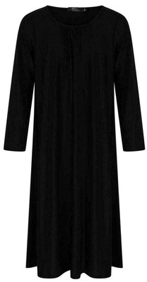plain black long frock