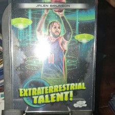 2023-24 Topps Cosmic Chrome Jalen Brunson ET-1 Extraterrestrial Talent Knicks