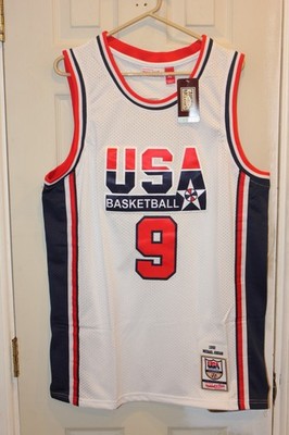 white 1992 USA Olympic Basketball “DREAM TEAM” Michael Jordan (9