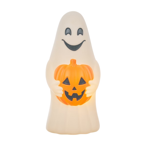 Halloween Blasform LED Geist hält Kürbis 12" batteriebetrieben brandneu