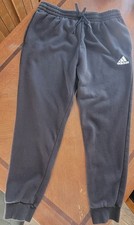 Adidas Men's Size XL Joggers Black Sweatpants Elastic Waist Drawstring 2-Pockets