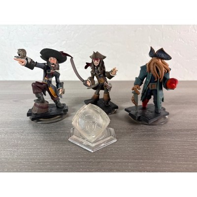 Disney Infinity Pirates of the Caribbean Jack Sparrow Davy Jones Figures Lot