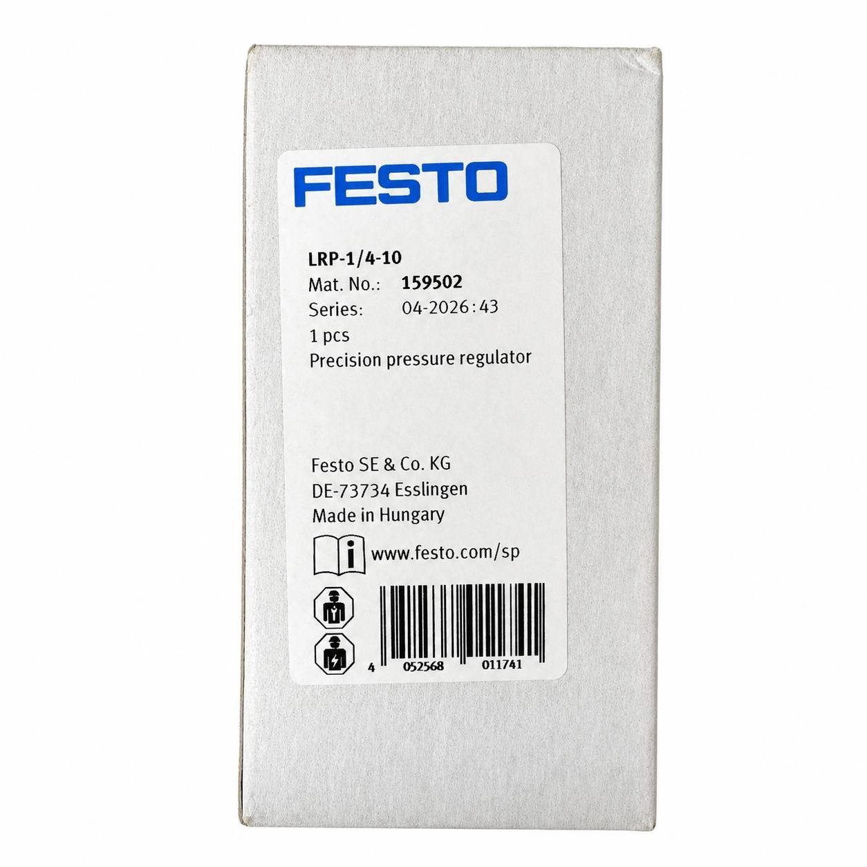 FESTO LRP-1/4-10 Precision Pressure Regulator 159502 1/4" - NEW IN BOX