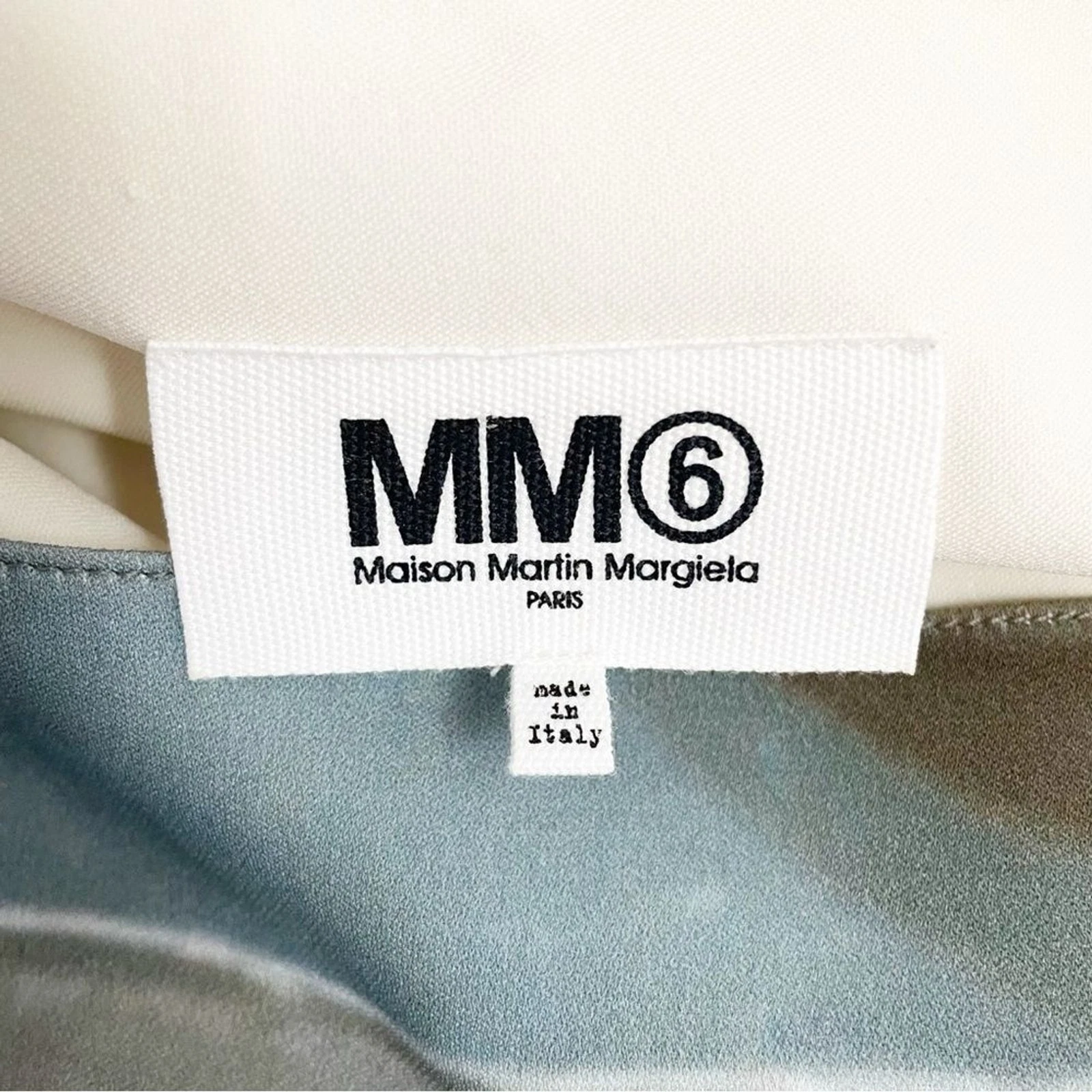 MAISON MARGIELA Mini abito tunica oversize MM6 Maison Martin Margiela stampa lattina verniciata taglia small