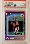 CALEB WILLIAMS, PSA 9 Mint 2024 Panini Donruss RC Optic Preview Pink Prizm