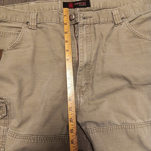 Wrangler Riggs Carpenter Pants Men's 42x32 Khaki Ripstop Straight Leg Workwear - Picture 4 of 10