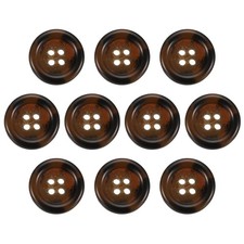 10pcs Resin Sewing Button, 20mm 3/4-Inch 4 Holes Round Pattern Flatback Butto...