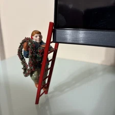 Dept 56 Snow Village “Man on Ladder Hanging Garland” #5116-0 With Box!