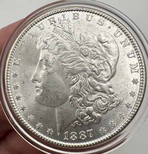 1887-P Morgan Silver Dollar MS+